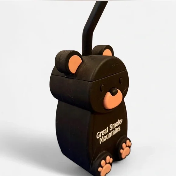 Great Smoky Mountains Bear Sippy Cup - Black and Orange 14 oz, BPA FREE - Picture 2 of 3